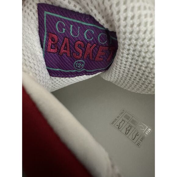 Gucci Men\'s Low-top White/Red Leather Sneakers 13 US (Gucci 12.5G) 697882 IT NIB main image 5